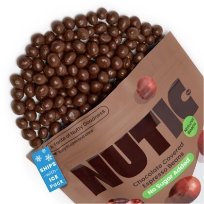 Nutic Gourmet Sugar Free Chocolate Covered Espresso Beans - 2LB, Bulk Chocolate Espresso Candy, Chocolate Coffee Beans - Irresistible, Rich & Energizing Treat - (Pack of 1)