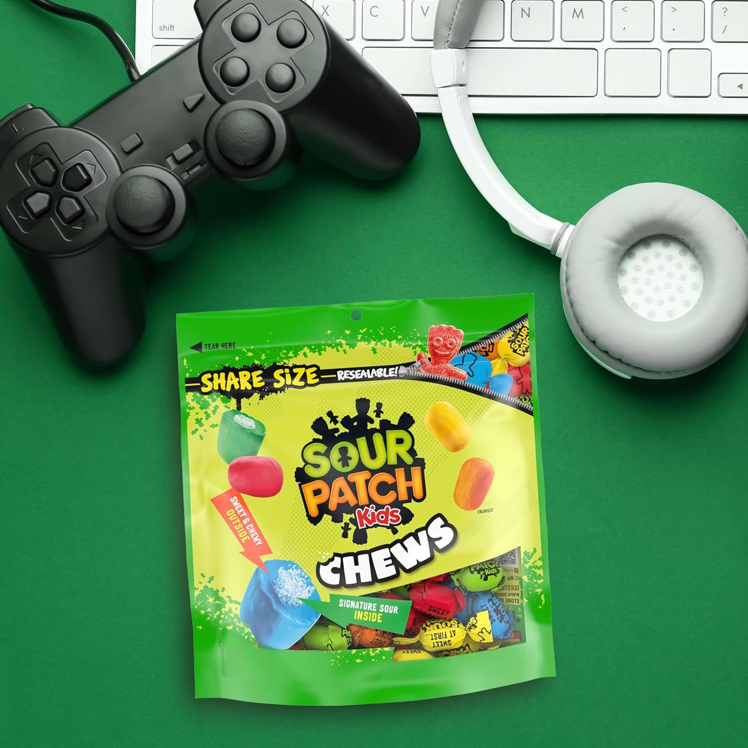SOUR PATCH KIDS Chews Soft & Chewy Candy, Share Size, 8.12 oz - Image 7