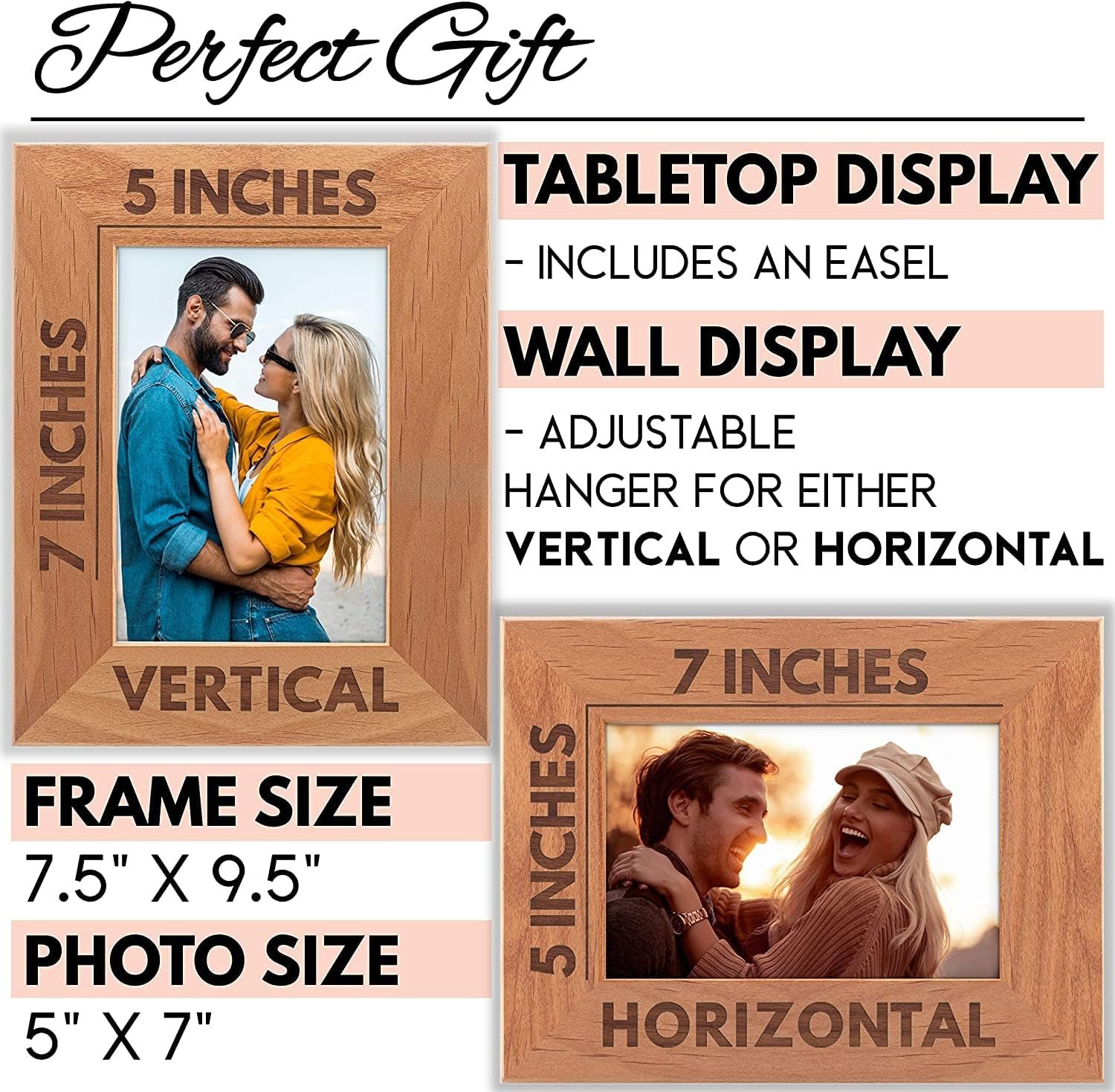 I Love Us, Personalized Love Picture Frames for Couples w/Names, Valentines Day Gifts - 4x6 - Custom Love Photo Frame - Portaretratos Amor - Image 4