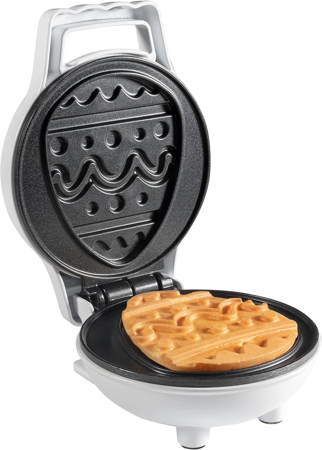 Mini Easter Egg Waffle Maker- Make Holiday Morning Breakfast Special - Includes 4 Edible Food Markers for Optional Extra Decorating Fun - Easter Bunny Basket Stuffer, Egg Hunt Surprise Gift for Kids - Image 6