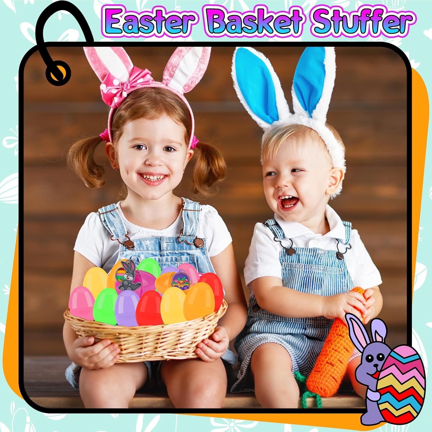 24PACK Prefilled Easter Eggs with Easter Pop Toys, 2.75inch Easter Eggs Filled with Toys, Easter Basket Stuffers for Kids - Image 4