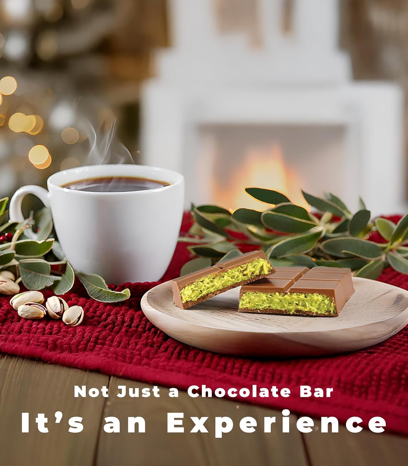 UniqBite Dubai Chocolate Bar Pistachio, 3.17 oz (90gr), Viral Knafeh Chocolate Bar with Pistachio Cream and Kataifi - Image 6