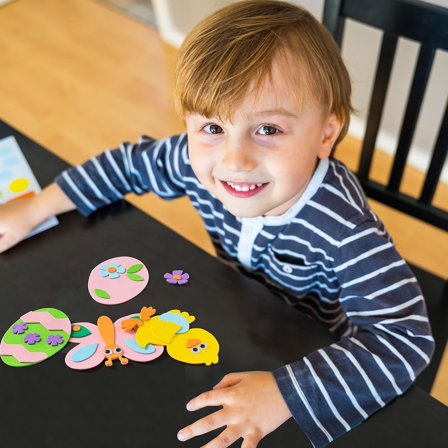 JOYIN 24 Pcs Foam Easter Egg Magnet Craft Kit, Easter Craft Kits DIY Animal and Egg Magnet Set for Kids Favor Classroom Homeschool Art Decor, Art and Craft Supplies Party Favors - Image 6