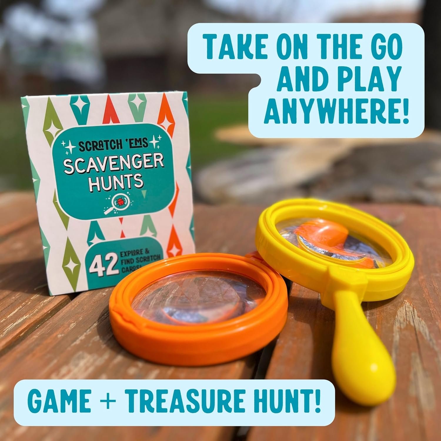 Scratch 'Ems Scavenger Hunts | 42 Scratch Off Adventure Cards - Outdoor Scavenger Hunt for Kids & Families | All Season, Reusable Scratch-Off Cards for Screen-Free Fun, Nature Activity & Camping - Image 9