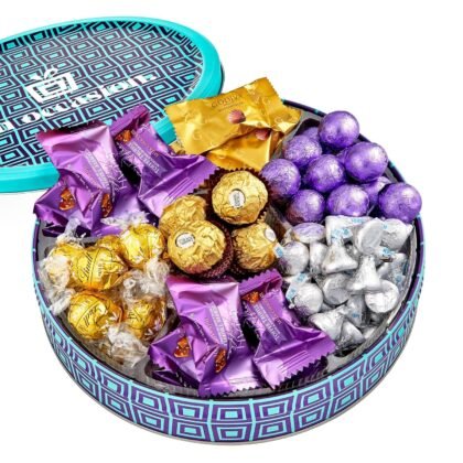 On Occasion Gourmet Chocolate Gift Box – Assorted Milk and Dark Chocolate Candy Pack – Individually Wrapped Gift Baskets – Luxury Dessert Tin for Men, Women, Colleagues, & Corporate Gift (50 Pieces)