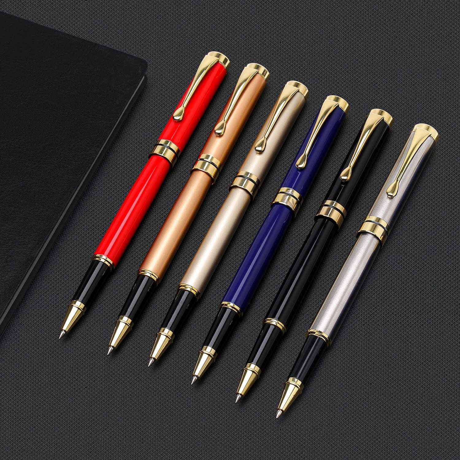 YIVONKA Luxury Ballpoint Pens Best Ball Pen Gift Set for Men & Women Professional Executive Office Nice BallPens Classy Gift Box Ballpoint Black Refill Line width 0.5mm (Gold) - Image 5
