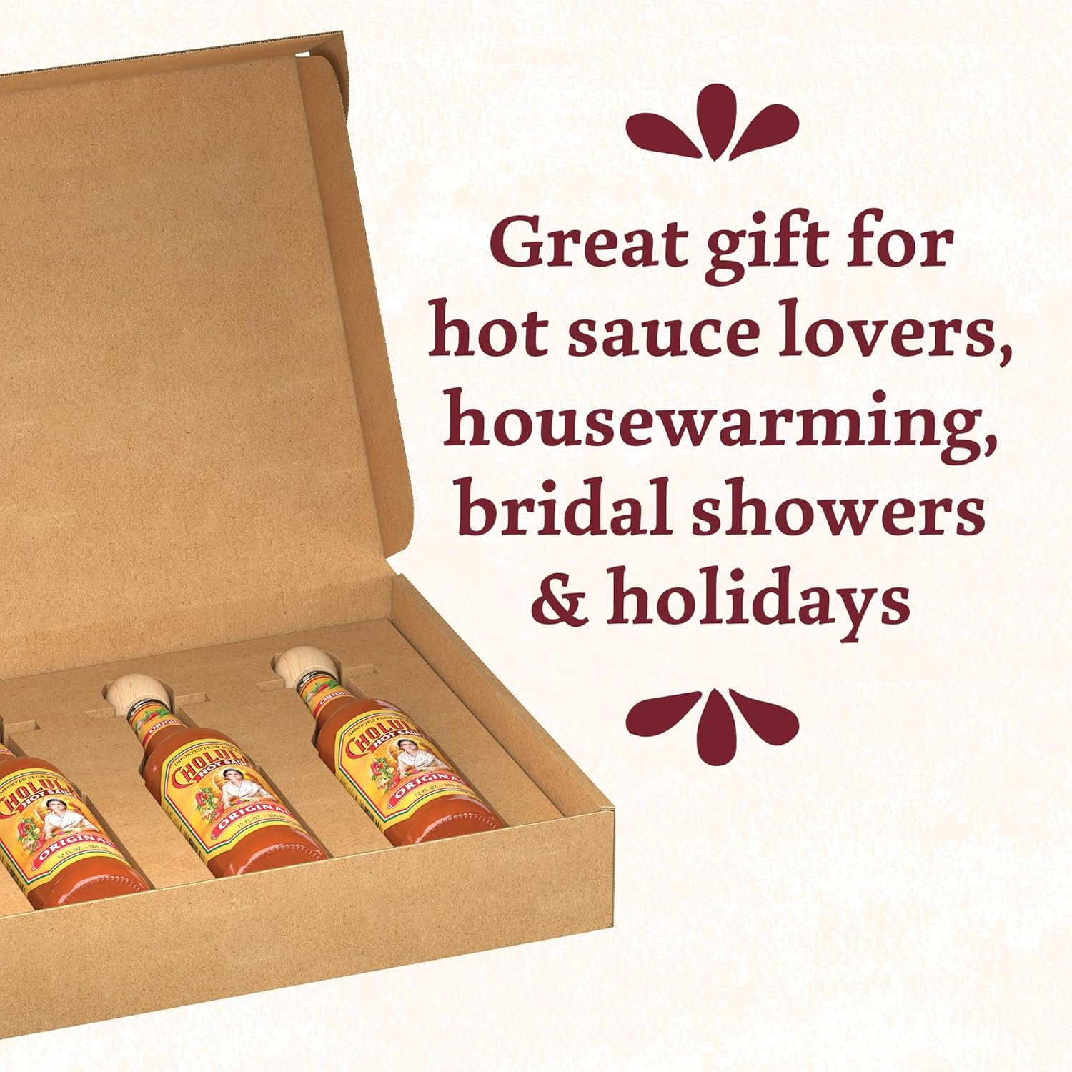 Cholula Hot Sauce Multipack, Original, Product of Mexico, Gift Set Includes Three 12 Fl Oz Bottles, Blend of Arbol & Piquin Peppers with Spices for Eggs, Rice, Tacos, Huevos Rancheros & More, 3 count - Image 16