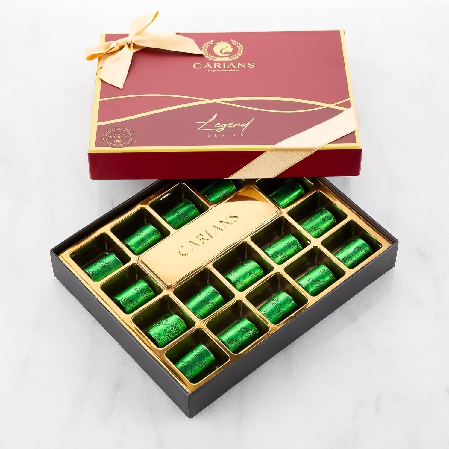 CARIANS Dubai Chocolate Gift Box, Dubai Chocolate Candy with Pistachio and Kataifi, Great for Gift Giving and Anniversary, 17 Pcs - Image 7