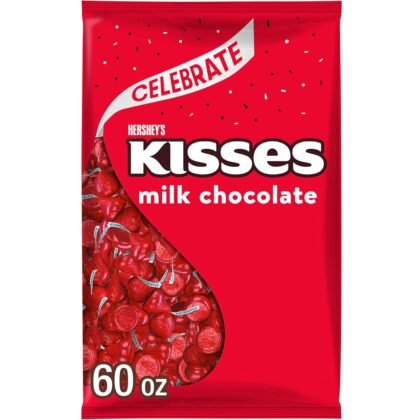 HERSHEY'S KISSES Milk Chocolate Candy Bulk Bag, Great Holiday Candy and Stocking Stuffers, 60 oz