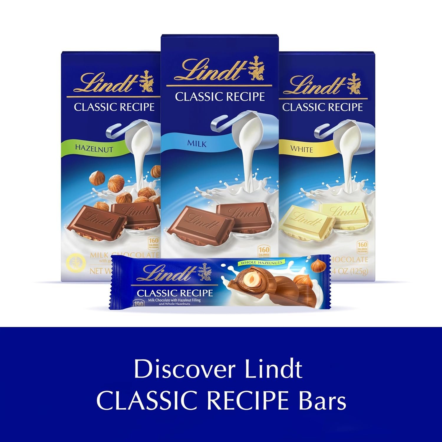 Lindt CLASSIC RECIPE Whole Hazelnut Milk Chocolate Stick, Milk Chocolate Candy with Whole Hazelnuts, 1.2 oz. - Image 6