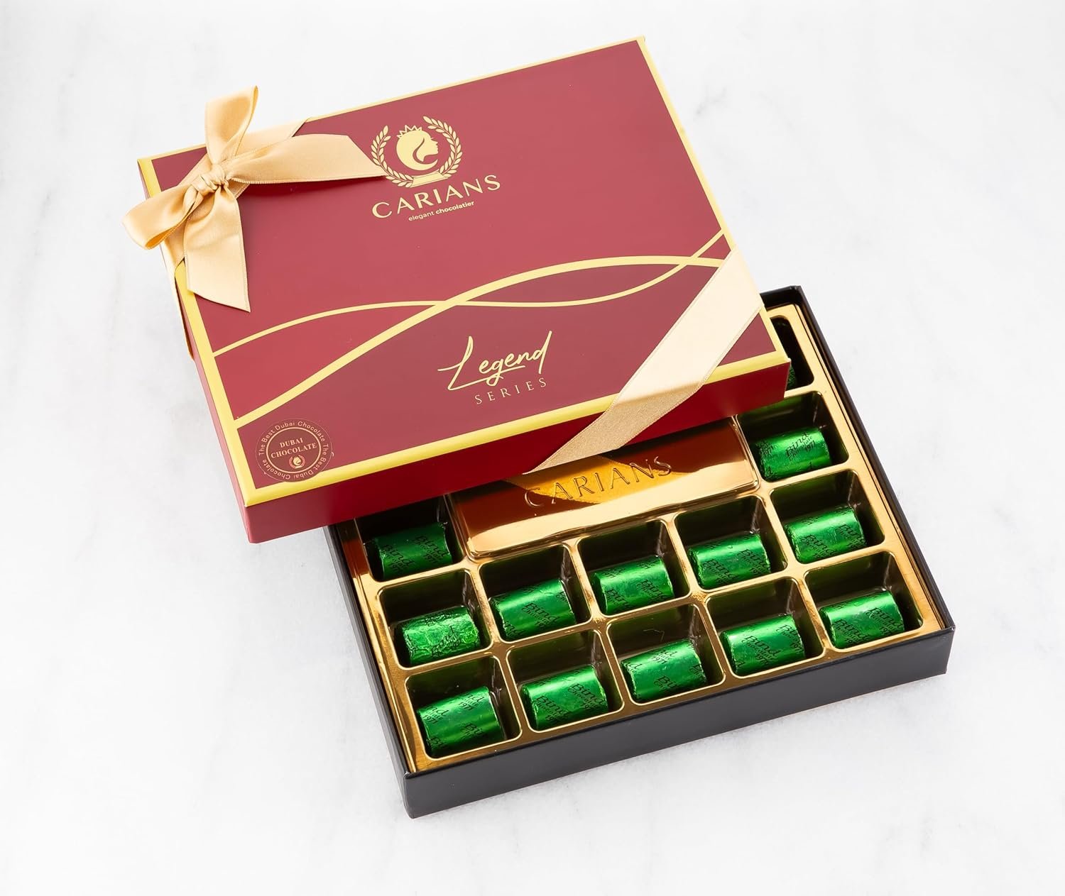 CARIANS Dubai Chocolate Gift Box, Dubai Chocolate Candy with Pistachio and Kataifi, Great for Gift Giving and Anniversary, 17 Pcs - Image 5