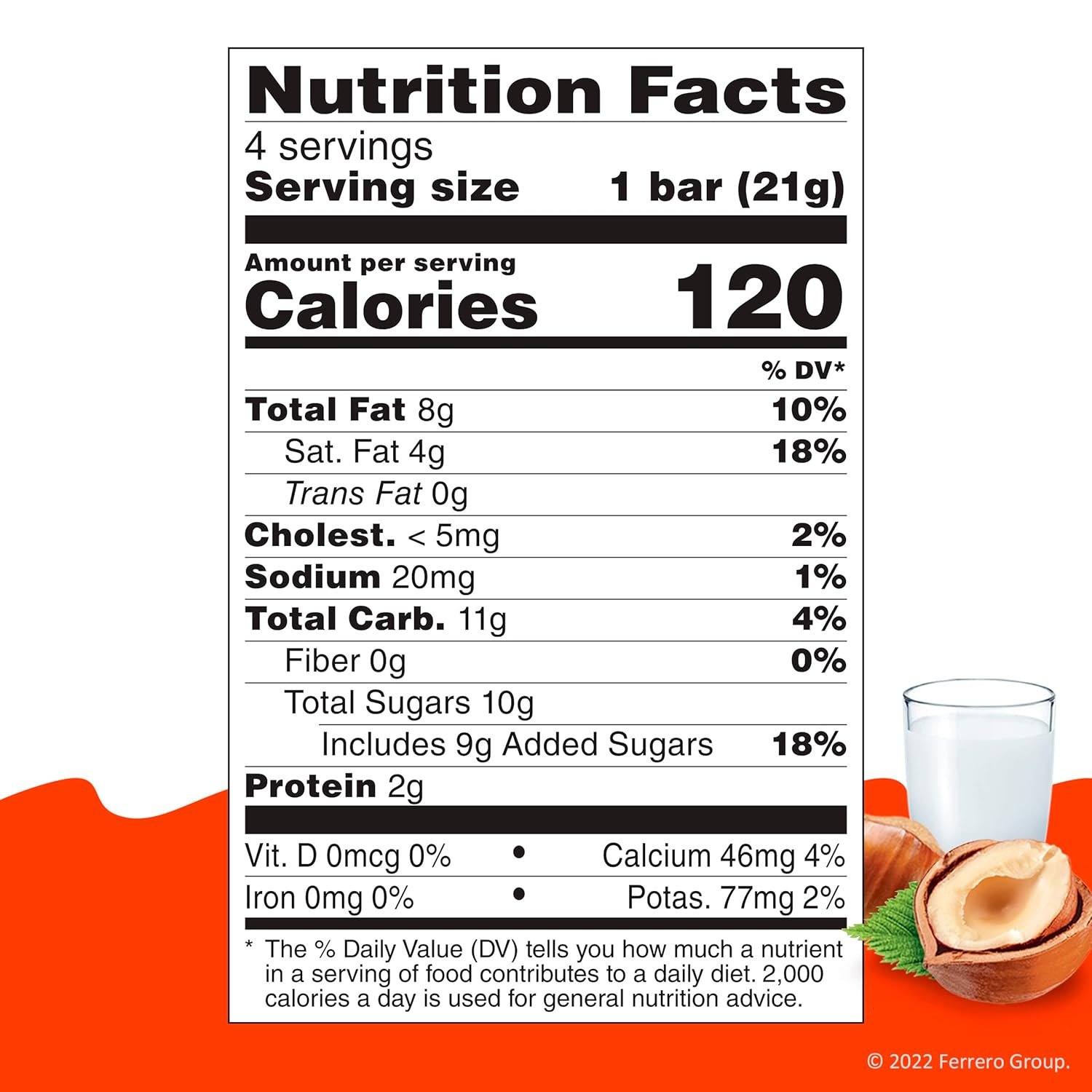 Kinder Bueno Milk Chocolate and Hazelnut Cream, 8 Pack, 4 Individually Wrapped Chocolate Bars, 3 oz Each - Image 6