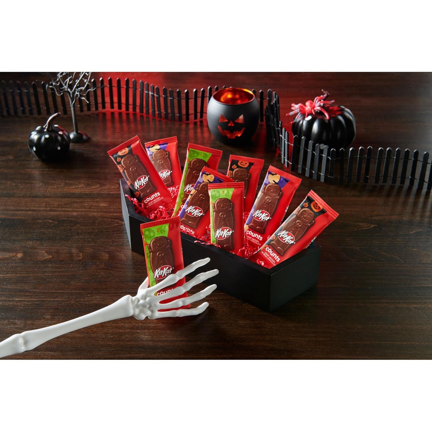 KIT KAT Milk Chocolate Wafer Snack Size Counts, Halloween Candy Bag, 9.44 oz - Image 5