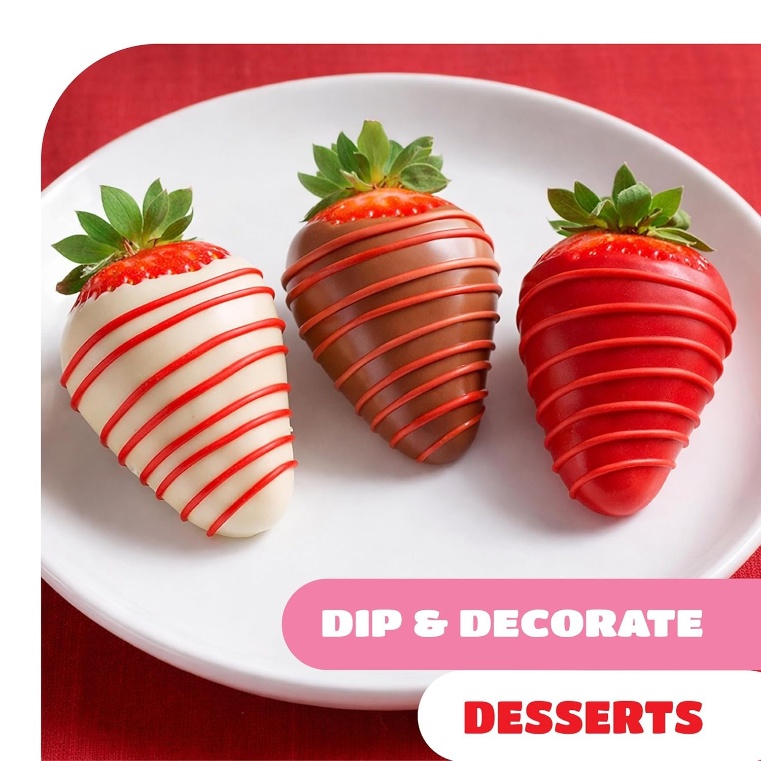 Merckens Chocolate Melts - 1 Pound Pack - Red Melting Chocolate for Dipping, Molding, Coating and Baking - Creamy Vanilla Flavored Coating Wafers for All Occasions - Image 6