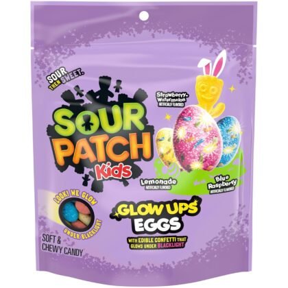 SOUR PATCH KIDS Glow Ups Eggs Soft & Chewy Candy, Easter Candy, 8.4 oz