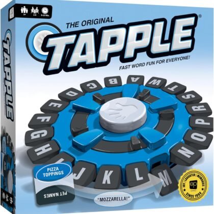 USAOPOLY The Original TAPPLE, The Fast-Paced Family Board Game,Choose a Category & Race Against The Timer to be The Last Player,Learning Word Game for Ages 8 & Up, 2-8 Players, 15-20 Minute Play Time