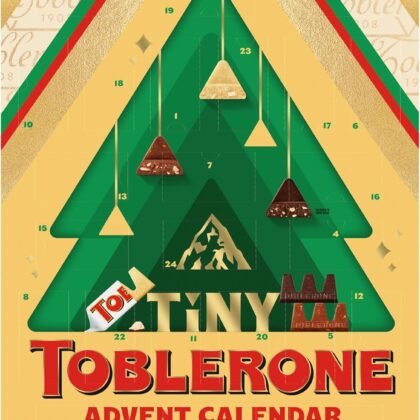 TOBLERONE Tiny Assorted Chocolate Bars, Holiday Advent Calendar, 24 Days