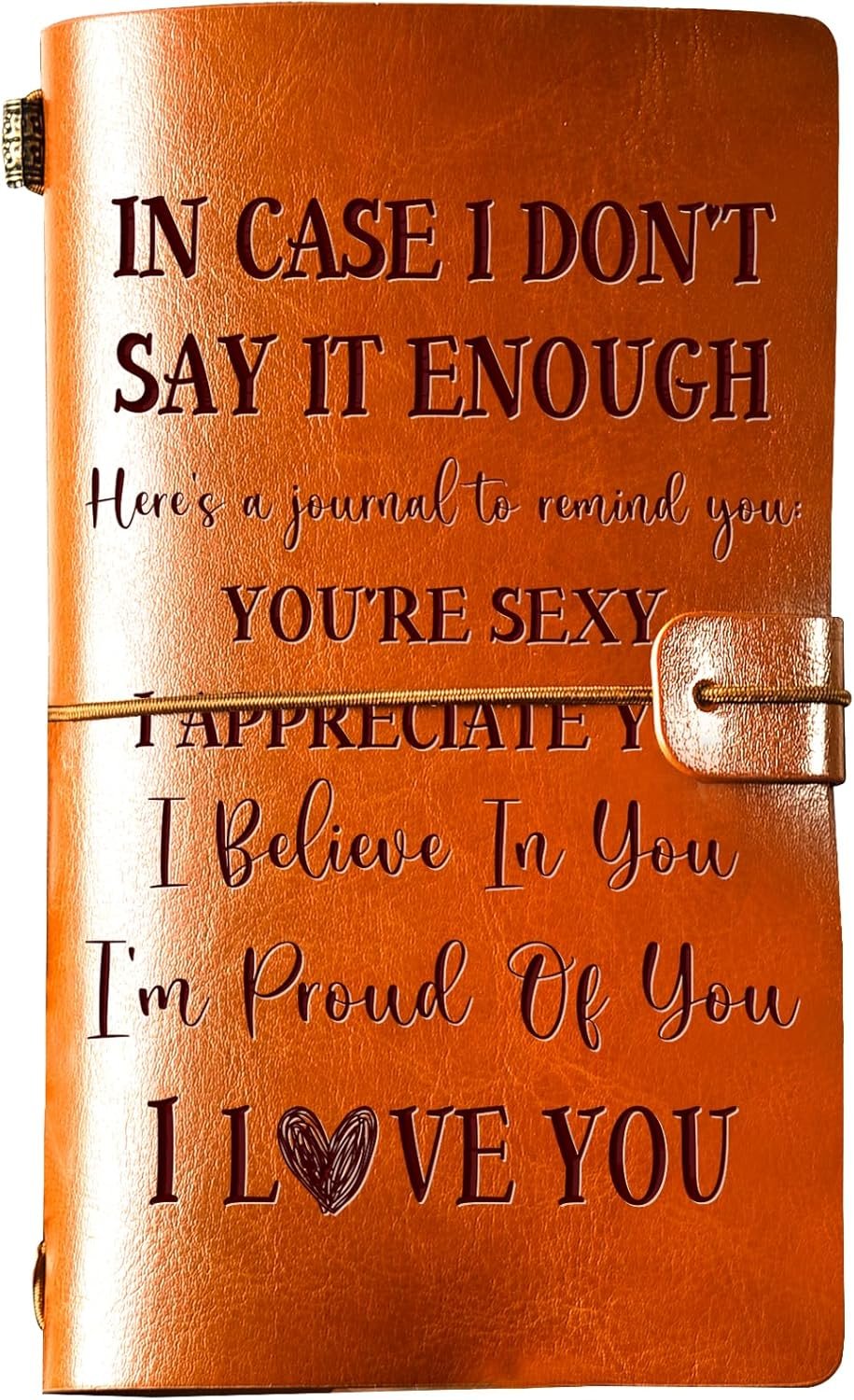 Romantic Gifts for Her Him, Romantic I Love You Leather Journal, 140 Page Refillable Writing Journal, Anniversary Birthday Mothers Day Gifts for Her Him Girlfriend Boyfriend Wife Husband
