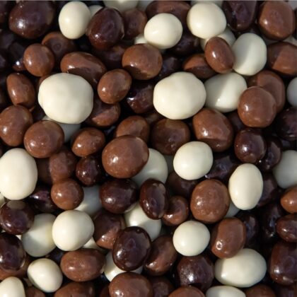 Chocolate Covered Espresso Coffee Beans Tri-Colored, 2-Pound Pack - Milk, Dark, White