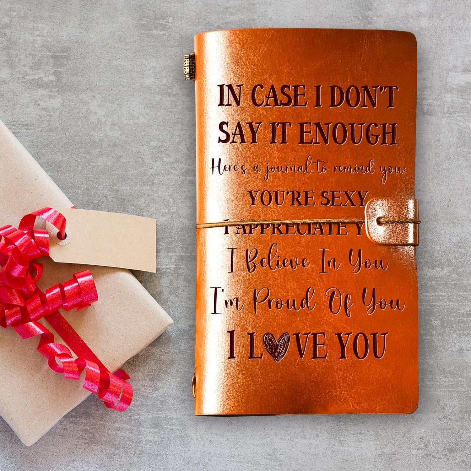 Romantic Gifts for Her Him, Romantic I Love You Leather Journal, 140 Page Refillable Writing Journal, Anniversary Birthday Mothers Day Gifts for Her Him Girlfriend Boyfriend Wife Husband - Image 7