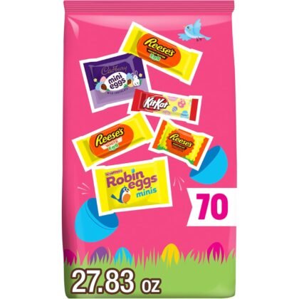 Hershey Assorted Flavored, Easter Candy Bag, 27.83 oz (70 Pieces)