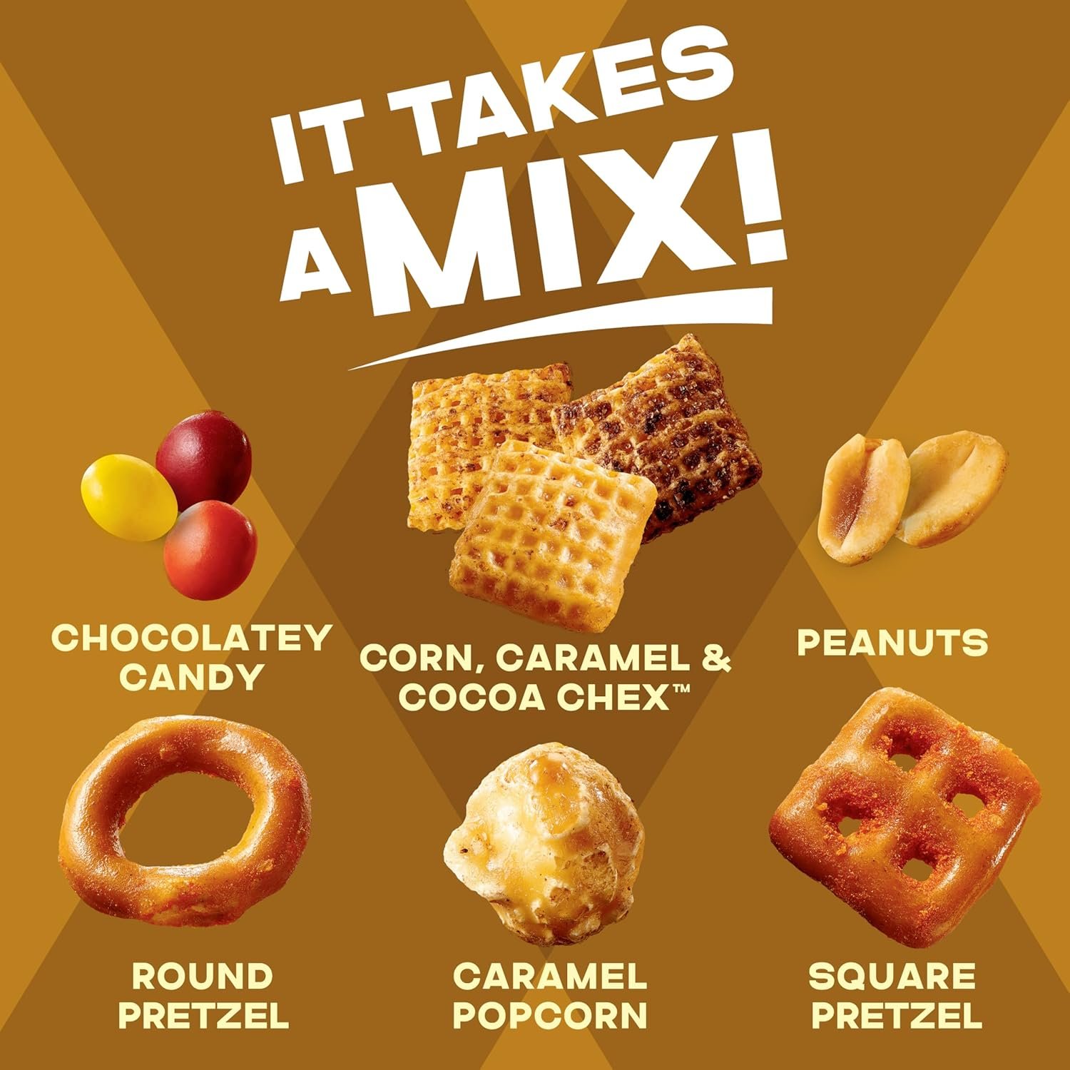 Chex Mix Turtle Snack Mix, Indulgent Snacks, Family Size, 13.5 oz - Image 3