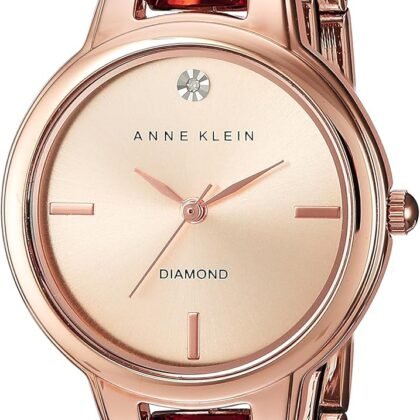 Anne Klein Women's Genuine Diamond Dial Bangle Watch