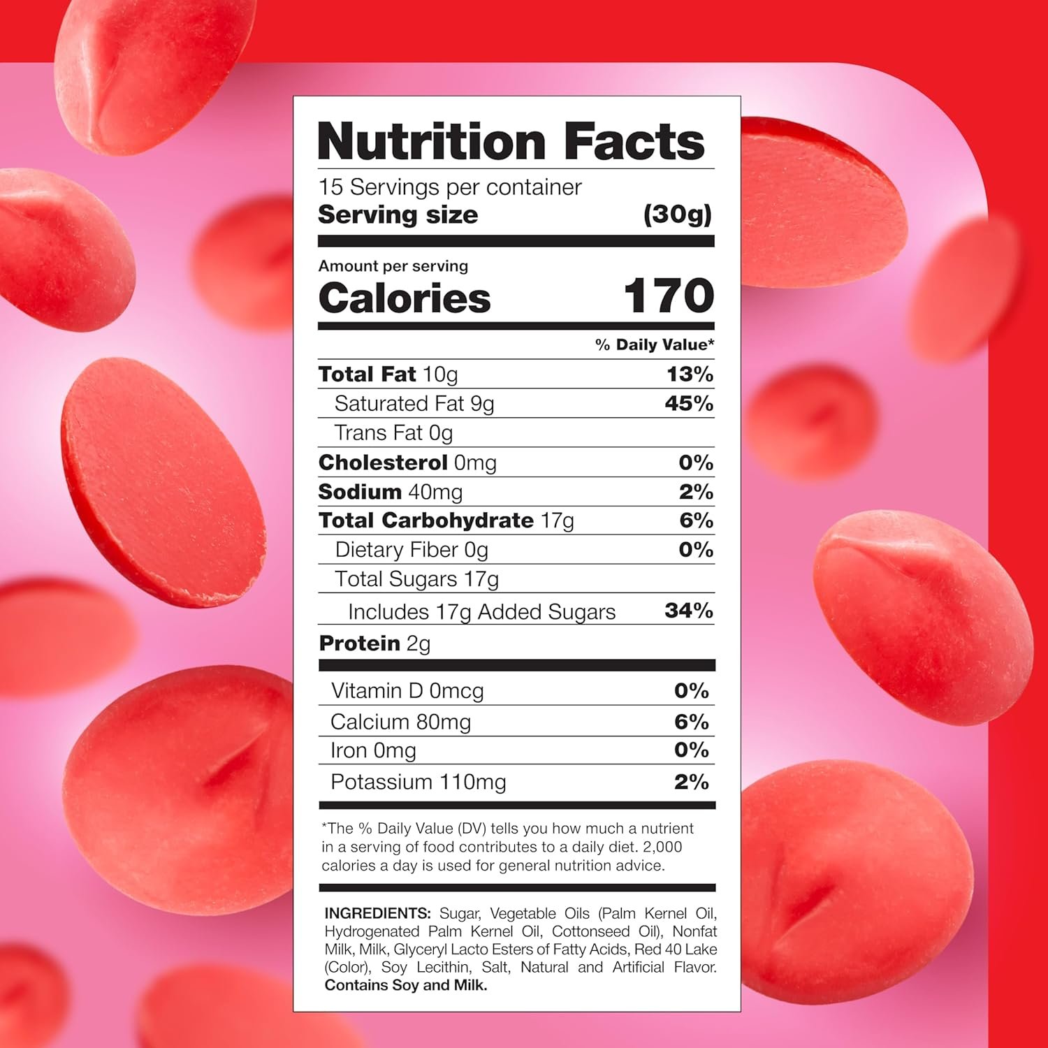 Merckens Chocolate Melts - 1 Pound Pack - Red Melting Chocolate for Dipping, Molding, Coating and Baking - Creamy Vanilla Flavored Coating Wafers for All Occasions - Image 2