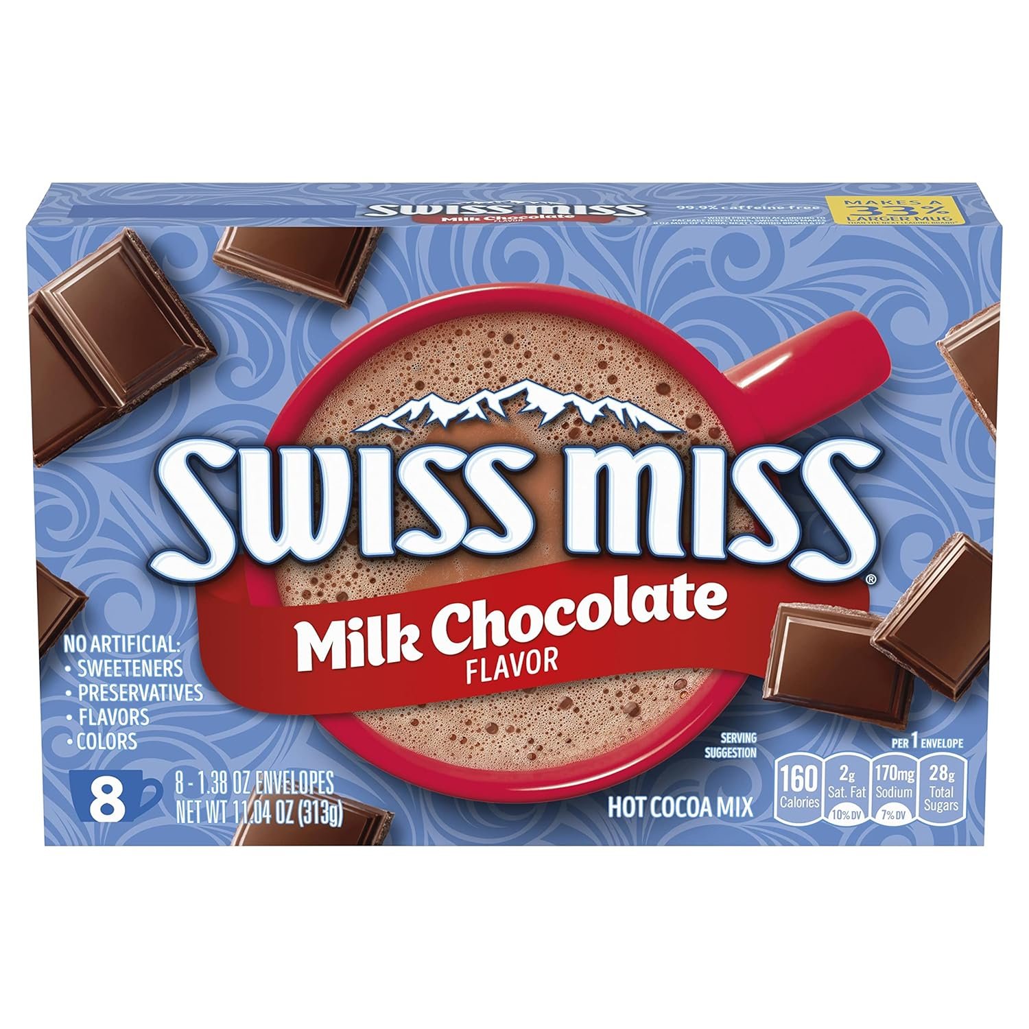 Swiss Miss Milk Chocolate Flavored Hot Cocoa Mix, 8 Count Hot Cocoa Mix Packets