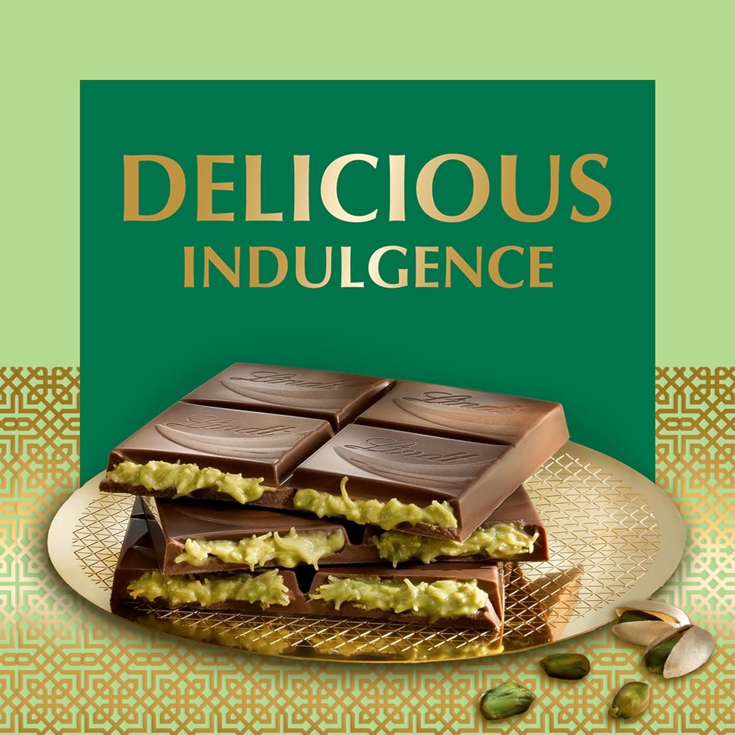 Lindt Dubai Style Milk Chocolate Candy with Pistachio & Kadayif, 5.3 oz. Bar - Image 5