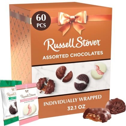 RUSSELL STOVER Assorted Milk & Dark Chocolate Candy Gift Box, 32.1 oz.