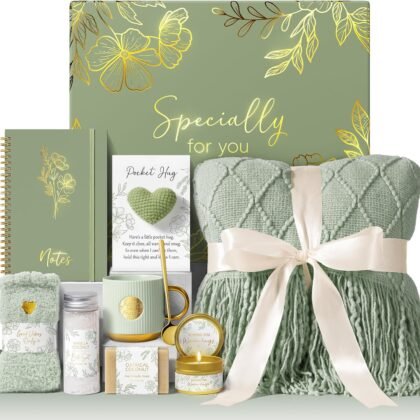 Self Care Gifts for Women Get Well Soon Gift Baskets, Easter Mothers Day Birthday Gifts for Women Spa Care Package, Sympathy Inspirational Thinking of You Gift Set for Mom Her Girlfriend Sister Friend