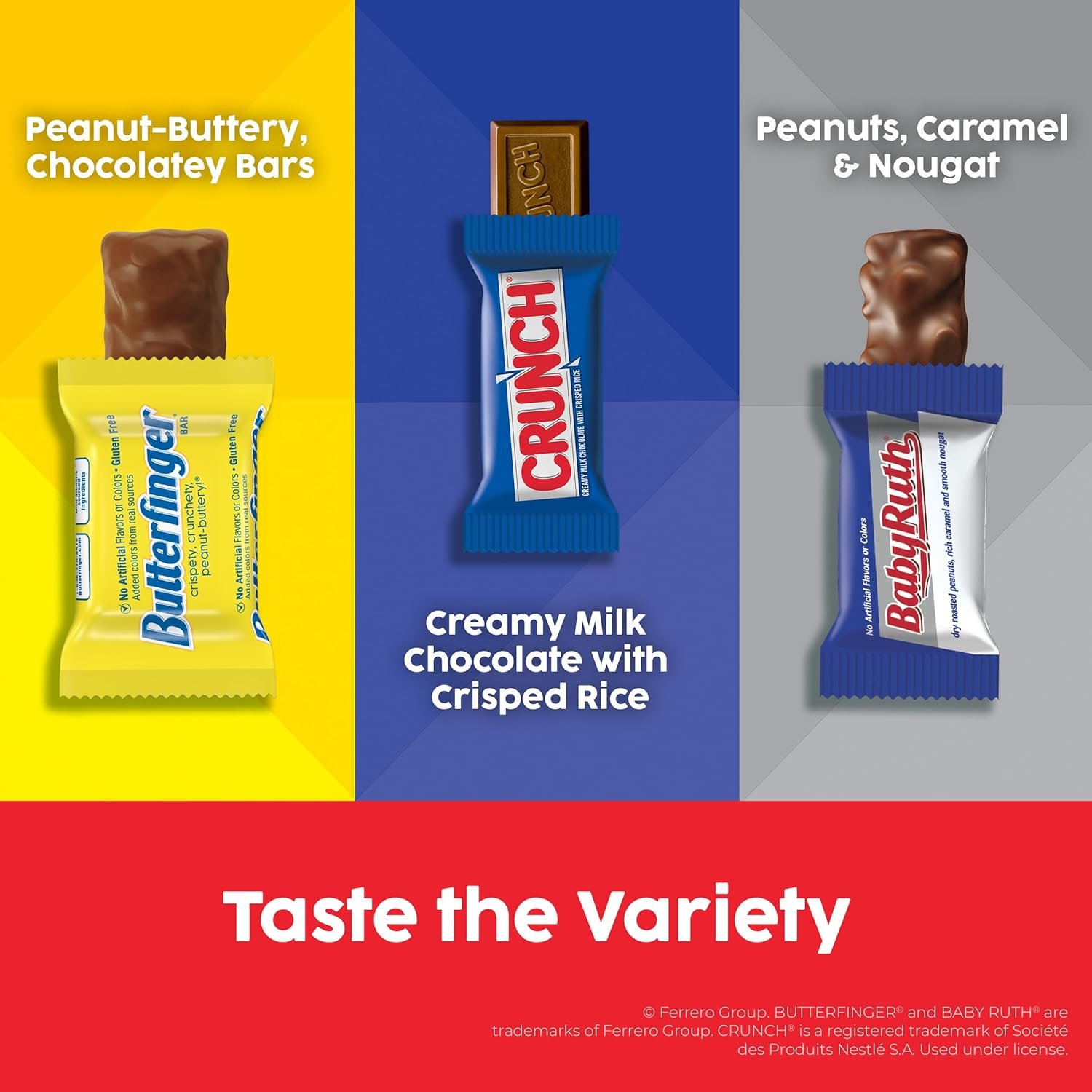 Assorted Butterfinger, Crunch, and Baby Ruth Mini Chocolates, 90 count Party Pack, 32.4 oz - Image 3