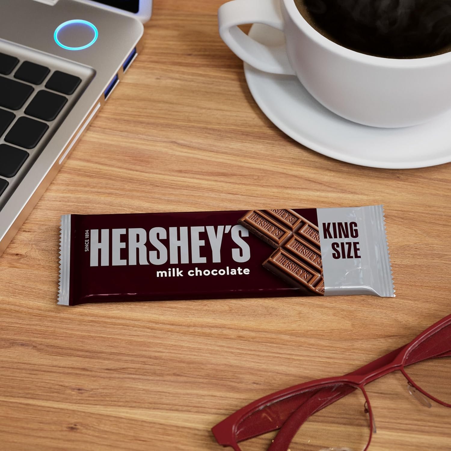 HERSHEY'S Milk Chocolate King Size, Candy Bars, 2.6 oz (18 Count) - Image 6