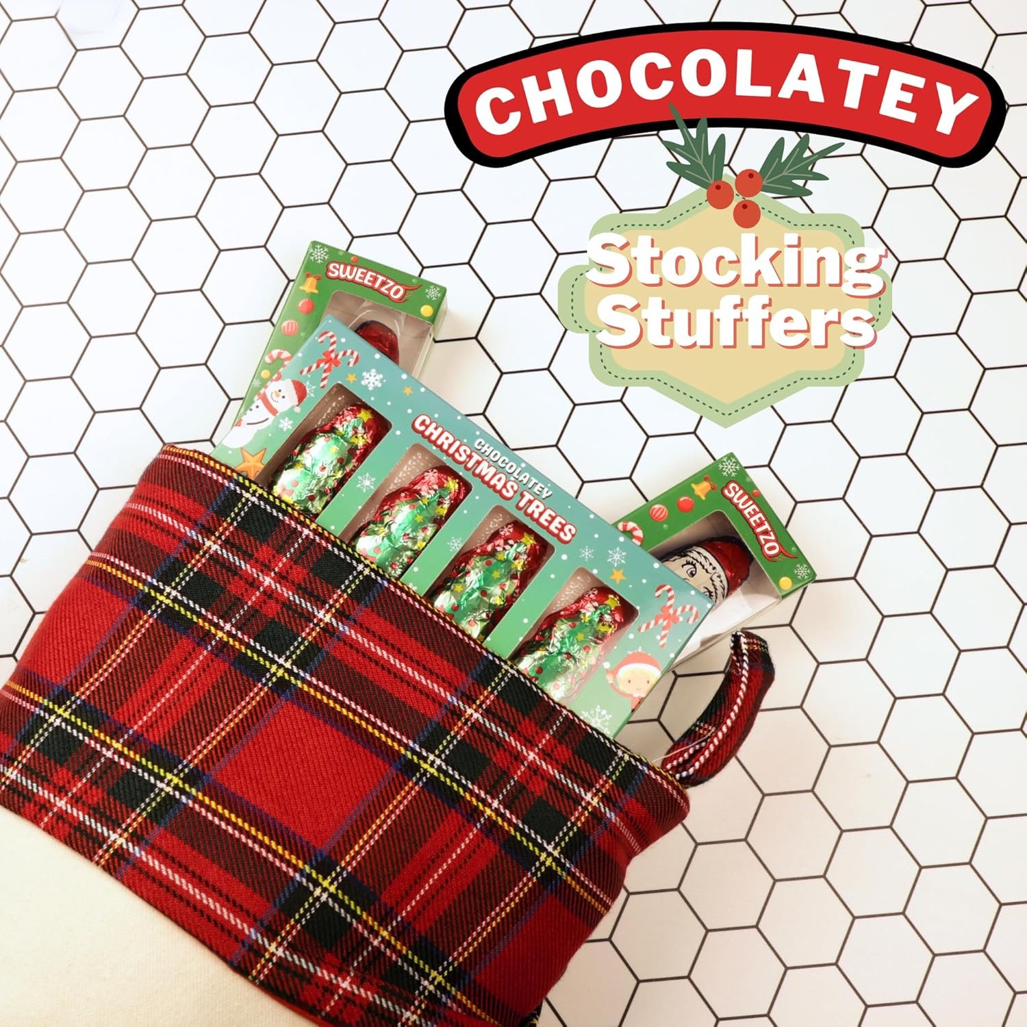 Mini Chocolatey Christmas Trees, Individually Foil Wrapped Candies, Festive Stocking Stuffer Gifts, 8 Pieces Inside, 1.83 Ounces - Image 4