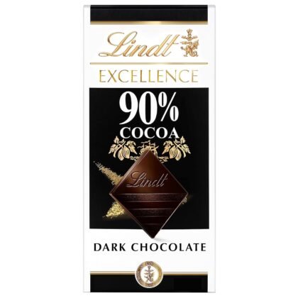 Lindt EXCELLENCE 90% Cocoa Dark Chocolate Bar, Dark Chocolate Candy, 3.5 oz. (12 Pack)