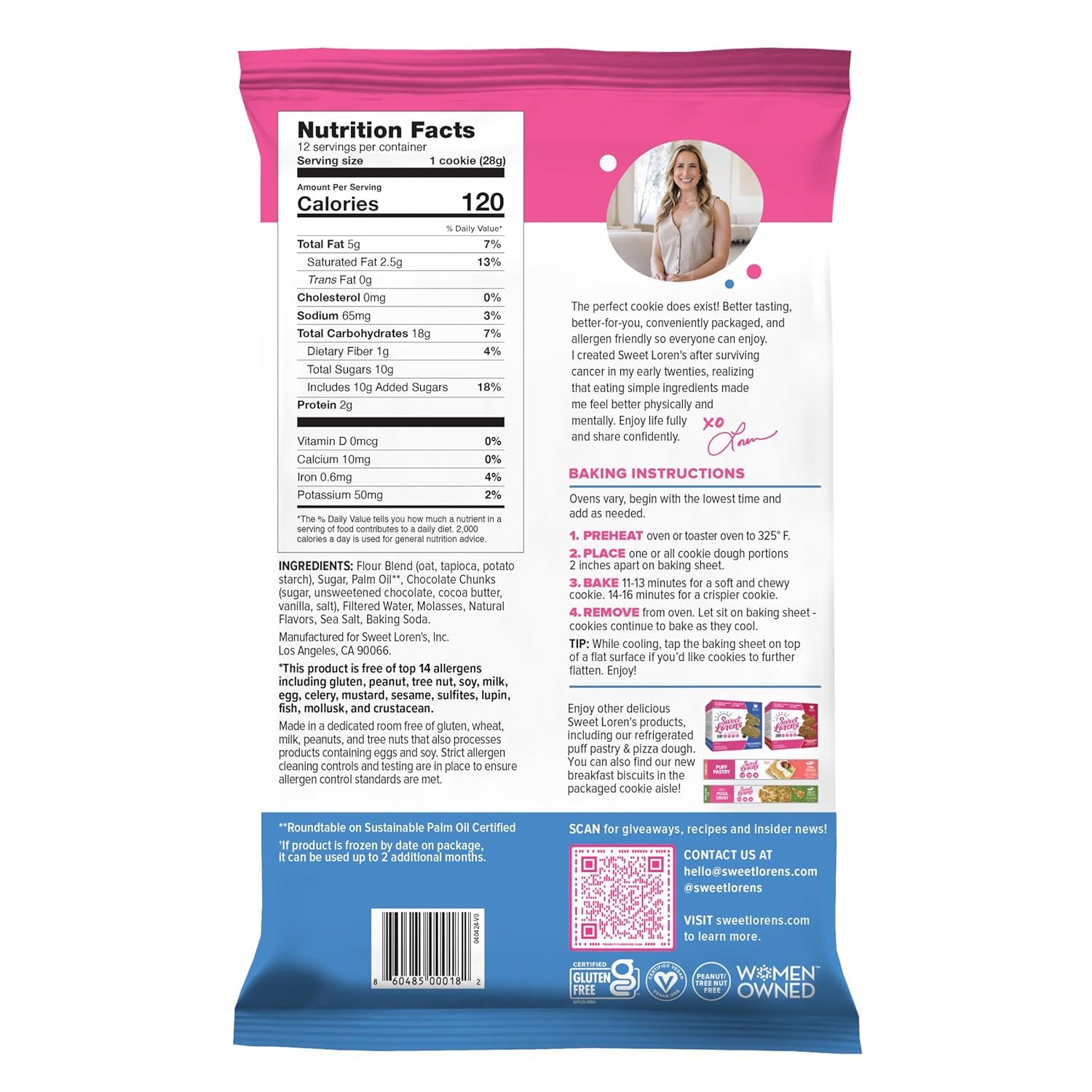 Sweet Loren's Gluten Free & Vegan Chocolate Chunk Cookie Dough - Image 2