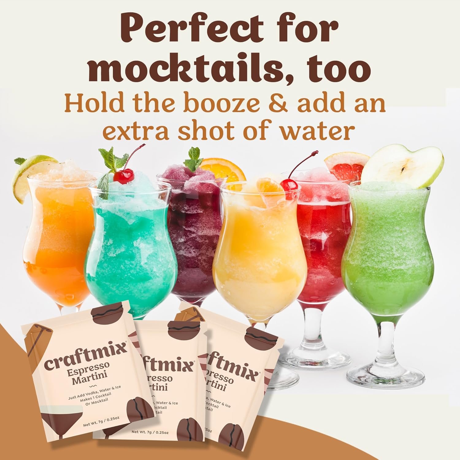 Craftmix Espresso Martini Cocktail & Mocktail Drink Mixer, Skinny Mixes - Water Flavoring Packets - Made With Real Coffee Beans - Vegan, Low-Carb, Low-Sugar, Non-GMO, Dairy Free, Gluten Free, 12 Pack - Image 9