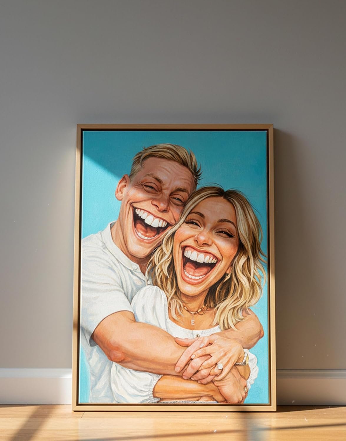Julyly POD Custom Funny Couple Caricature Portrait, Personalized Photo Gifts, Couple Gifts, Gift for Her, Him, Wife, Husband, Gift Valentine Birthday Wedding Christmas Anniversary for Men Women - Image 7