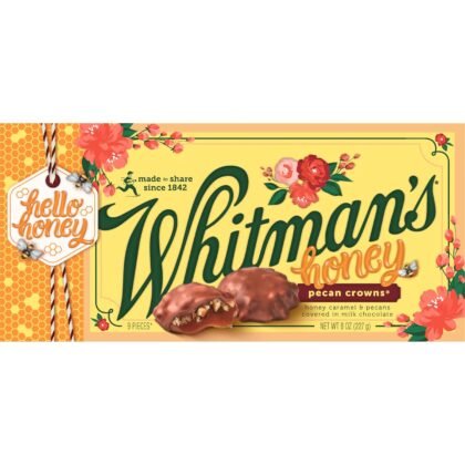 WHITMAN'S Honey Pecan Crowns Chocolate Candy Gift Box, 8 oz.