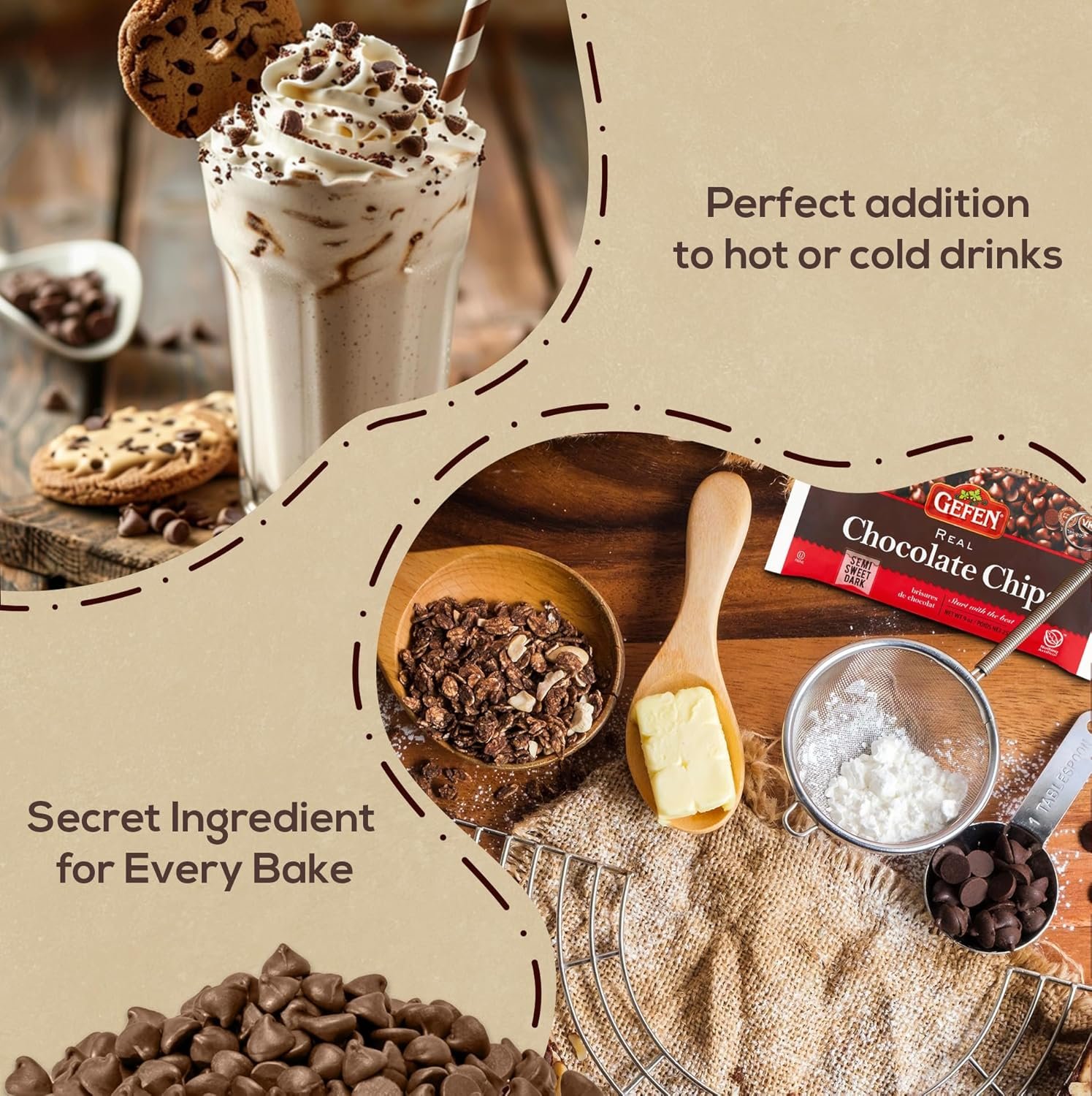 Gefen Vegan Semi Sweet Real Dark Chocolate Chips, Dairy Free 9oz (3 Pack),Nut Free, Lactose Free, Kosher, Great for Baking - Image 5