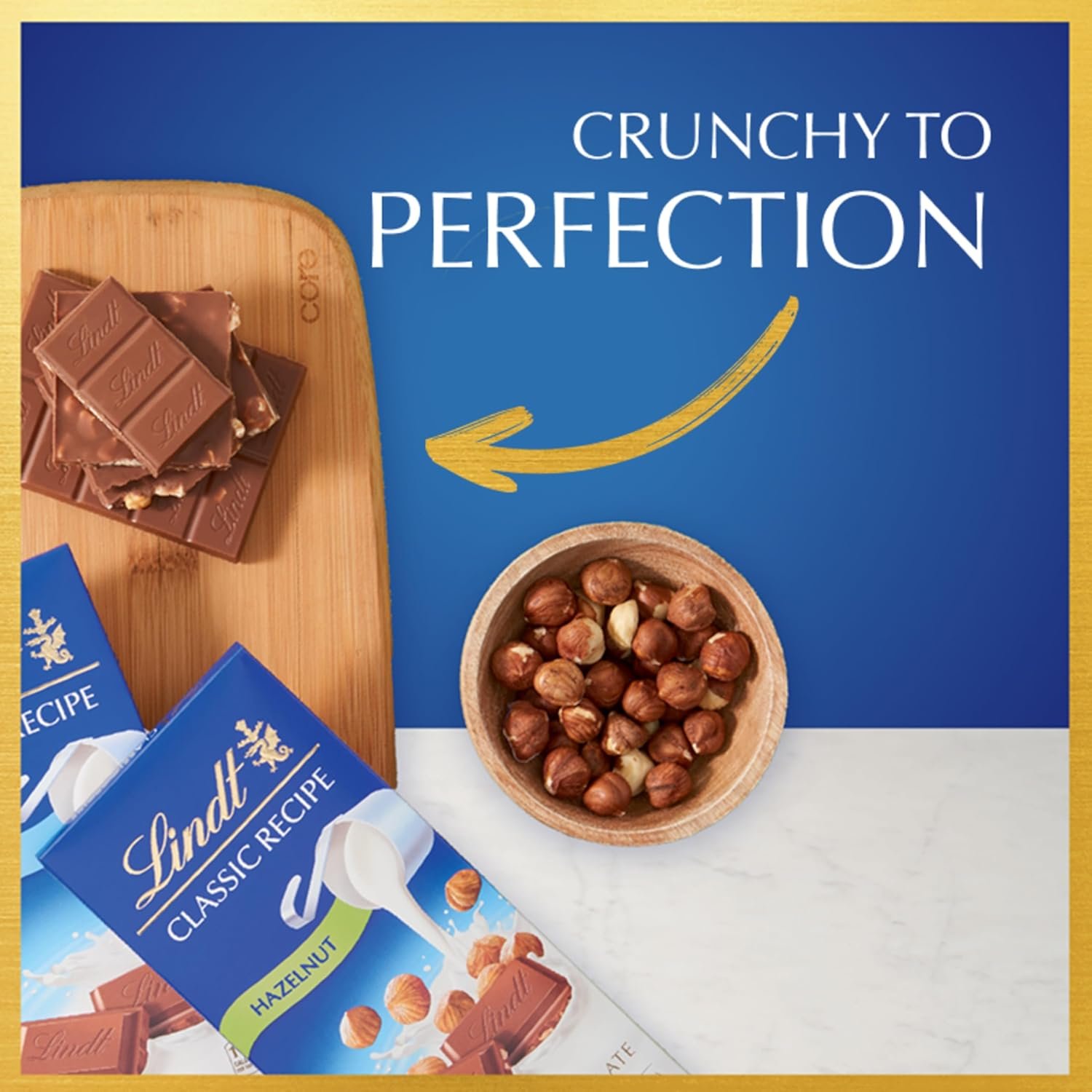 Lindt CLASSIC RECIPE Hazelnut Milk Chocolate Candy Bar, Milk Chocolate, 4.4 oz. - Image 6