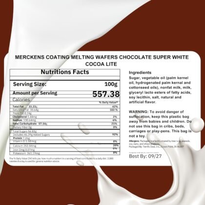 Super White Chocolate Melting Wafers 2LB – Smooth and Creamy, Perfect for Dipping, Baking, Candy Making, and Decorating Desserts – Ideal for Fountains, Coating, and Molded Chocolates (Super White Chocolate 32oz)