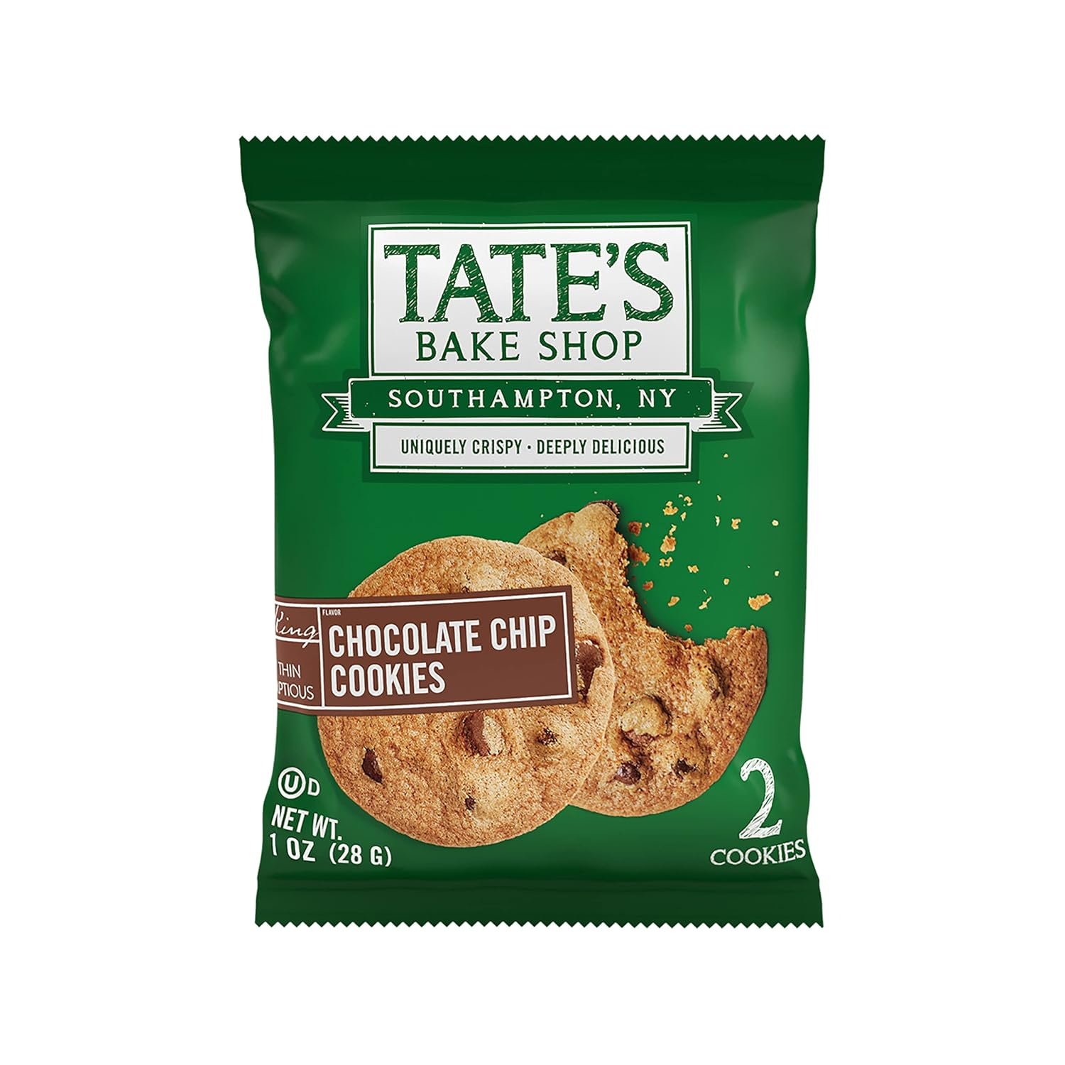 Tate’s Bake Shop Chocolate Chip Cookies, 16 – 2 Cookie Snack Packs (2 Boxes) - Image 13