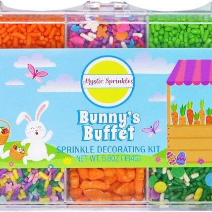 Mystic Sprinkles Easter Sprinkle Mixes (Bunny's Buffet Sprinkle Decorating Kit 5.8oz)