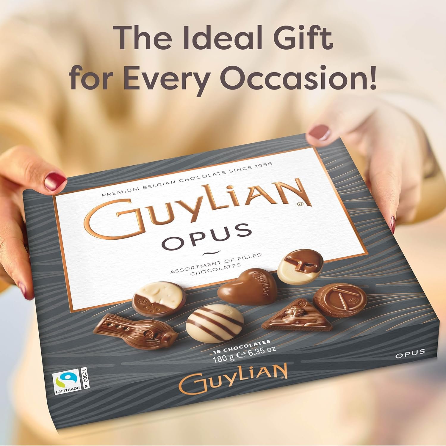 Easter Chocolate Candy Gift Box by GuyLian, 6.35 oz, 16 pc Opus Luxury Assortment, Premium Gourmet Belgian Chocolate, Easter Basket Stuffers for Adults, Gifts for Kids - Image 2