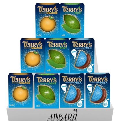 AMBARII Terry's Chocolate Orange, Mint and Milk Variety Gift Box, Premium Milk Chocolate Collection, Holiday Gift Hamper, 9 Pack
