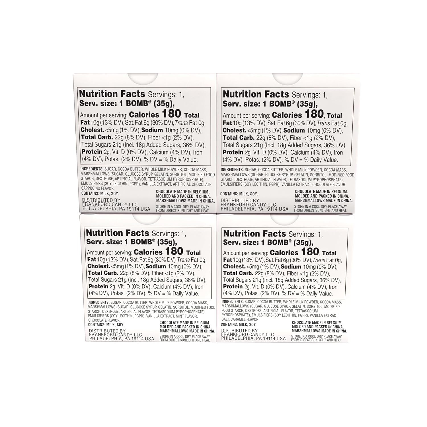 Dunkin' Hot Chocolate BOMB 4 Pack Assorted Flavors Bundle- Original, Mint, Dunkaccino, Caramel, Four Hot Cocoa Melting Balls, Stocking Stuffer Holiday Gift Set - Image 2