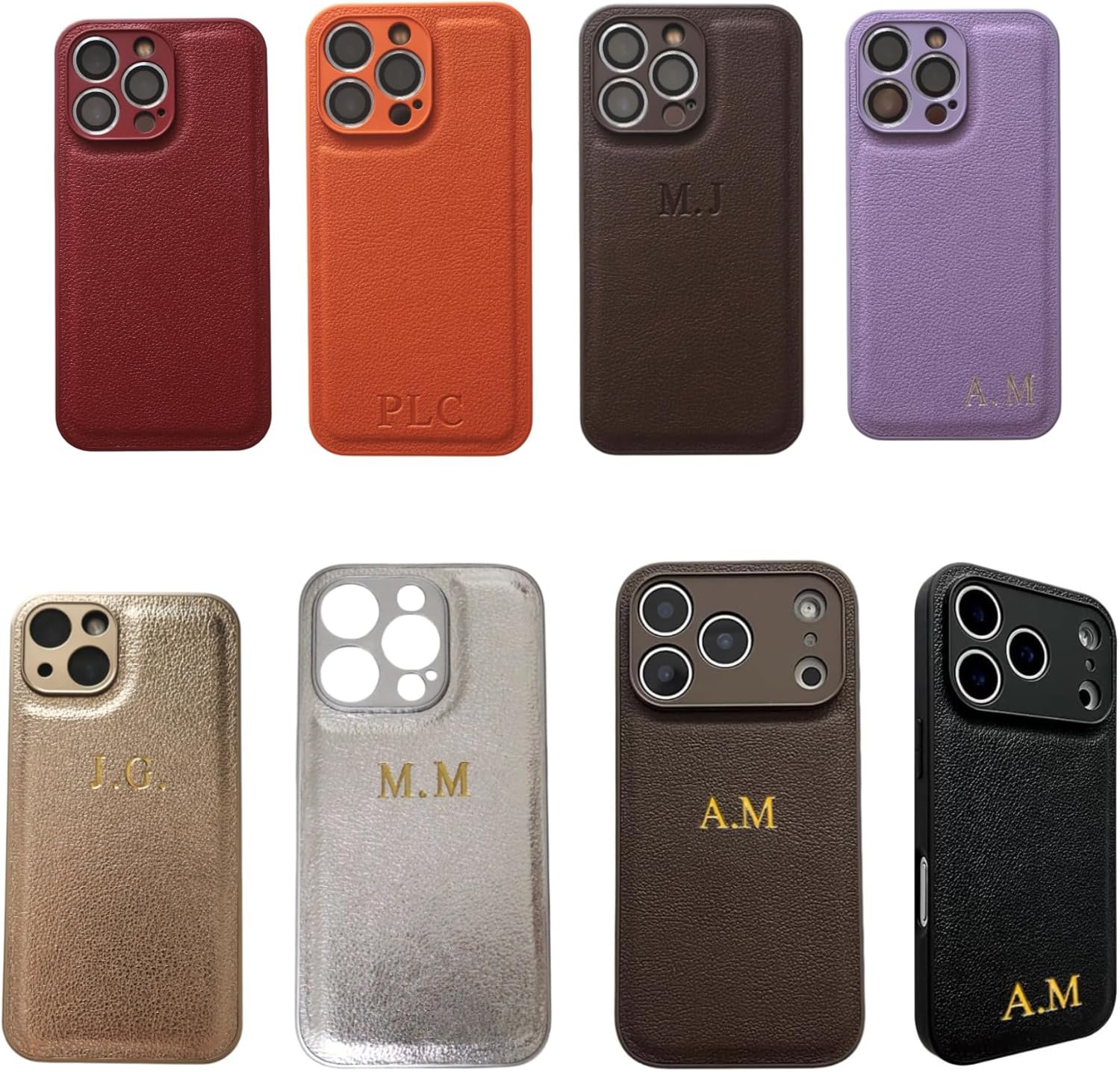 Custom Embossed Case for iPhone – Personalized Leather Case for iPhone 17, 16, 15, 14, 13, 12, 11, XR, XS, X, Plus, Pro, Max, SE – Custom Text, Date, Name, Initials, Monogram, Engraving, Gift idea - Image 5