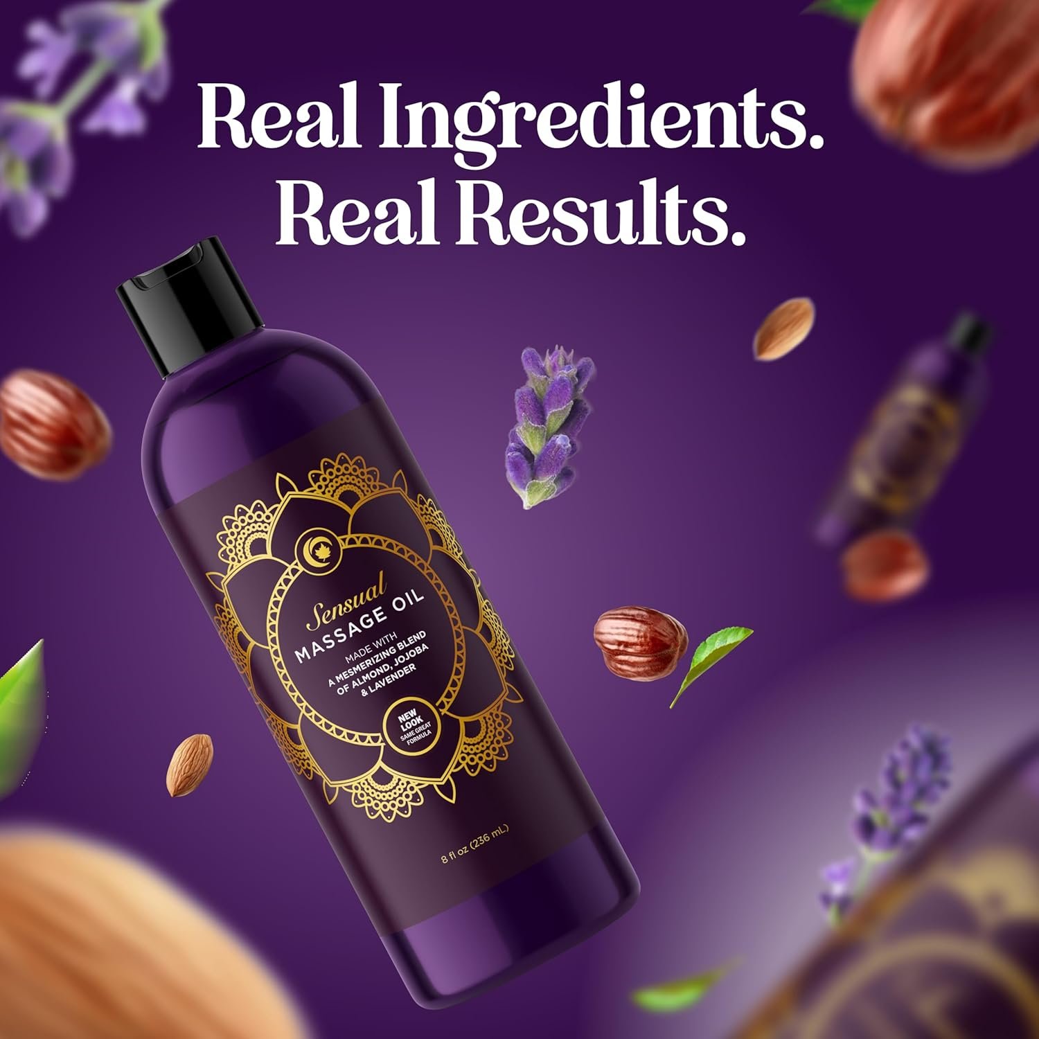 Aromatherapy Sensual Massage Oil for Couples - Relaxing Lavender Massaging Oil for Massage Therapy with Vitamin E Jojoba & Sweet Almond - Naturally Scented Vegan Non GMO & Gluten Free (8 Fl Oz) - Image 11